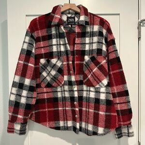 Zara Oversized Plaid Shirt